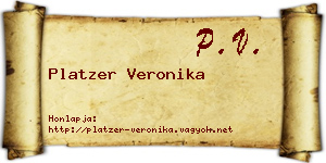 Platzer Veronika névjegykártya